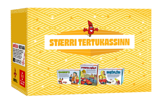 Stærri Tertukassinn (guli) - 3 kökur